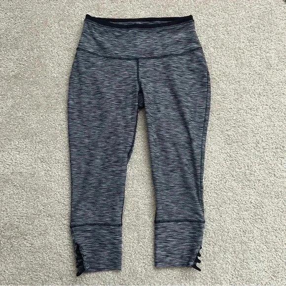 PrAna Women’s Tori Capri Crop Leggings Yoga Workout Gray Black W4TORI115 Small. - Picture 2 of 16